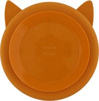 Trixie Silikon Kinderteller mit Fächern und Saugnapf Mr. Fox orange