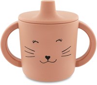 Trixie Silikon Trinklernbecher rosa Mrs. Cat - auslaufsicher Babybecher