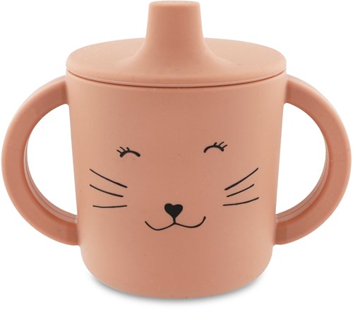 Trixie Silikon Trinklernbecher rosa Mrs. Cat - auslaufsicher Babybecher