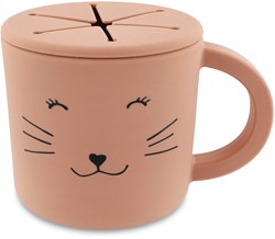 Trixie Silikon Snackbecher Mrs. Cat - rosa Snackbecher für Babys