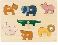 Trixie Holztiere Puzzle - Lernspielzeug für Kleinkinder - 7 Teile