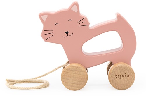 Trixie Houten Trekfiguur  - Mrs. Cat