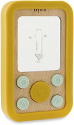 Trixie Holz Baby Telefon mit Silikon - Lernspielzeug Mr. Lion für Babys