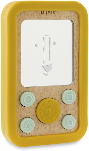 Trixie Houten baby telefoon met siliconen - Mr. Lion