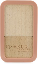 Trixie Holz Baby Telefon mit Silikon - Mrs. Cat - rosa Spielzeug