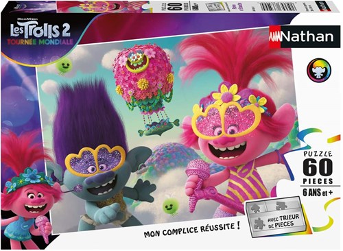 Nathan Puzzle Trolls 2 - 60 Teile Kinderpuzzle bunt