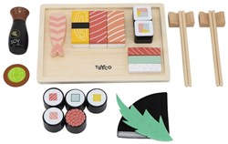 Tryco Holz Sushi Spielset für Kinder - 23-teiliges Rollenspiel Set