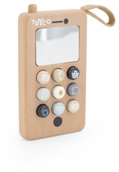 Tryco Holzspielzeug-Telefon mit Spiegel und Kordel für Kinder