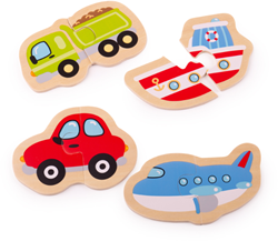 Bigjigs Zweiteilige Puzzles (Transport)