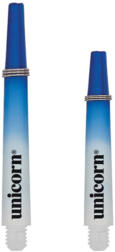 Unicorn Dart Shafts Gripper 3 Two-Tone Small Thread blau-weiß kurz