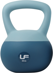 Urban Fitness Kettlebell blau 8kg - Soft Touch Fitnessgewicht