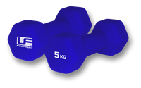 Urban Fitness Hanteln Neopren blau - 2 x 5kg - Hex Set