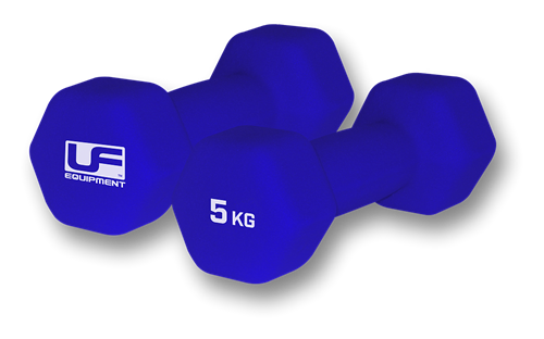 Urban Fitness Hanteln Neopren blau - 2 x 5kg - Hex Set