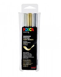 Posca Pinselstifte Metallic Set - Kreative Marker für Kinder