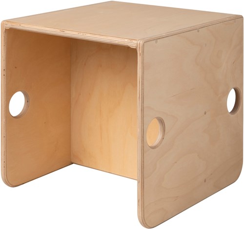 Pertina Van Dijk Toys Holzwrfelstuhl / Kinderstuhl Naturel - 35x35x35 cm ab 1 Jahr (Kinderbetreuungsqualitt)-2
