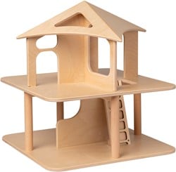 Van Dijk Toys Puppenhaus offen an 4 Seiten-natur (geeignet fr Kindertagessttten)