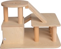 Van Dijk Toys Holzspielzeuggarage mit Hubschrauberdeck - Natur (Kinderbetreuungsqualitt)-3