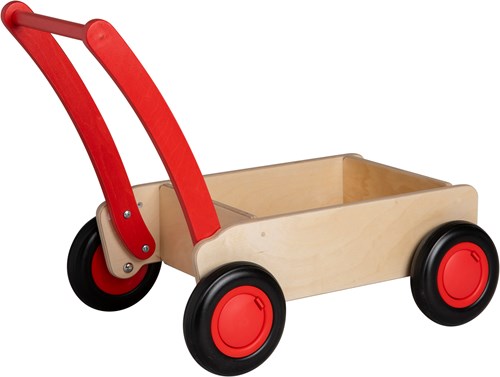 Van Dijk Toys Holz Lauflernwagen ab 1 Jahr - Natur - Rot (Kinderbetreuungsqualitt)-3