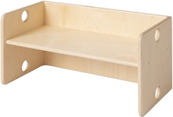 Pertina Van Dijk Toys Holz Wrfelbank / Kinderbank Naturel - 70x35x35cm ab 1 Jahr (Kinderbetreuungsqualitt)