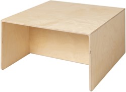 Van Dijk Toys Holz Kubustisch & Kinderbank Naturel - 75x75x40cm (Kinderbetreuungsqualitt)