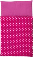 Van Dijk Toys Bettdecke - Rosa mit weißen Punkten
