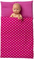 Van Dijk Toys Bettdecke - Rosa mit weißen Punkten-3
