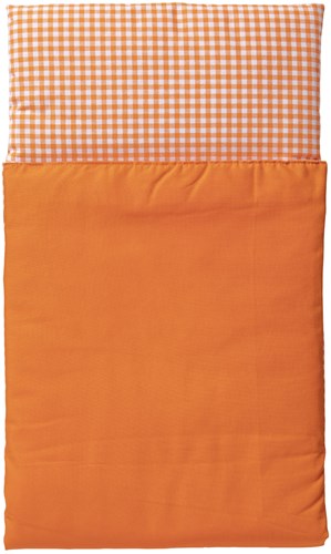 Van Dijk Toys Bettdecke - Orange und weiß kariert-2