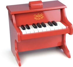 Vilac Holz-Kinderklavier rot mit Notenblättern - Spielzeug Musikinstrument