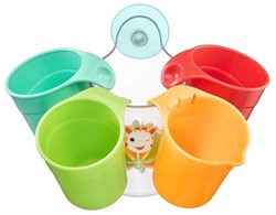 Vulli Badespielzeug Sophie die Giraffe bunte Becherset Motorik Baby