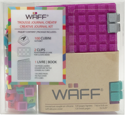 Waff kreatives Tagebuch Set - Glitter Rosa A7 Multicolor Silikon