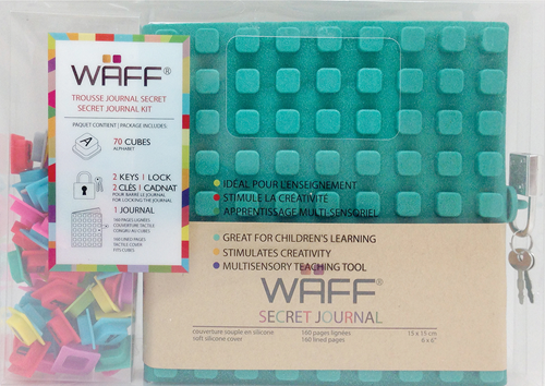 Waff Waff Creatief Geheim Dagboek Set 15x15 cm Groen Glitter