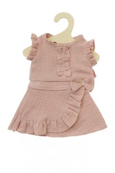 Poppen Wikkelrok Roze met Ruches, 28-35 cm