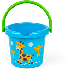 Gowi Eimer Spielzeug - blauer Sandspiel-Eimer 18 cm für Kinder