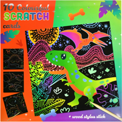 Wins Holland Dinosaurier Kratzkarten - Kreatives Scratch Karten Set