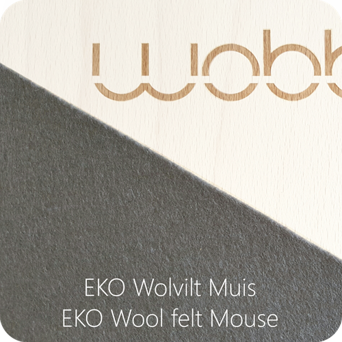 Wobbel XL linen-whitewash felt mouse grey