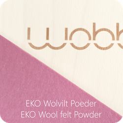 Wobbel XL linen-whitewash felt powdery pink