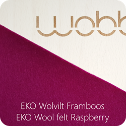 Wobbel XL linen-whitewash felt raspberry