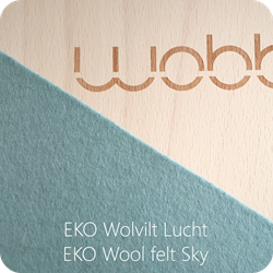 Wobbel XL linen-whitewash felt sky blue