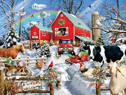 SunsOut XXL Pieces - Winter Barn -  Teile